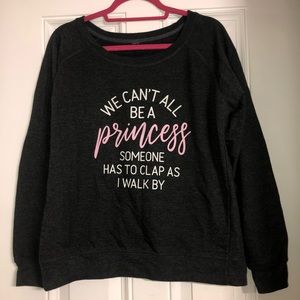 Grey sweatshirt fits large